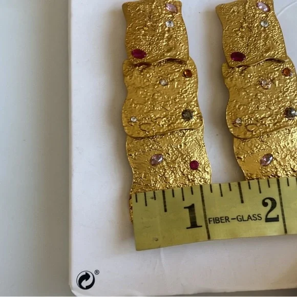 NWT Zara Maxi Gold Tone Earrings - Picture 10 of 11